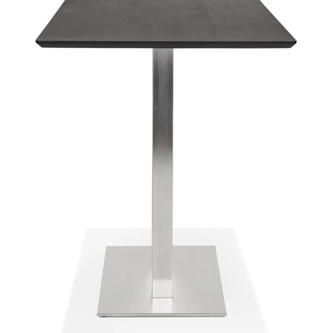 ALTEREGO Table haute design 'MAMBO BAR' noire avec pied en métal Clearance