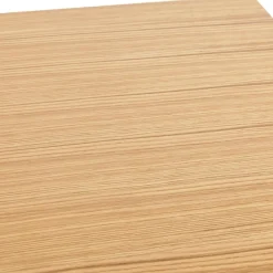 ALTEREGO Table haute design 'MAMBO BAR' en bois finition naturelle avec pied en métal brossé New