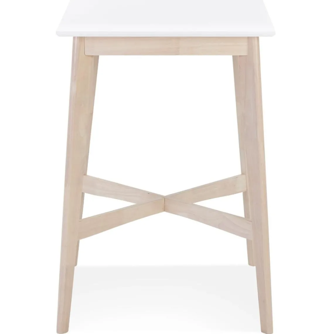 ALTEREGO Table haute 'GALLINA' en bois blanc et finition naturelle Hot