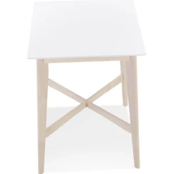 ALTEREGO Table haute 'GALLINA' en bois blanc et finition naturelle Hot