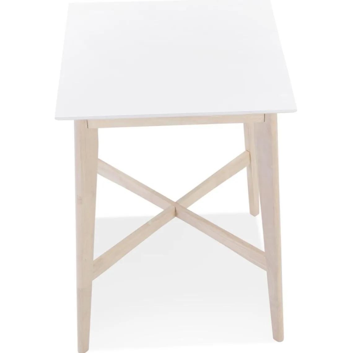 ALTEREGO Table haute 'GALLINA' en bois blanc et finition naturelle Hot