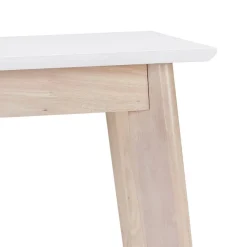 ALTEREGO Table haute 'GALLINA' en bois blanc et finition naturelle Hot