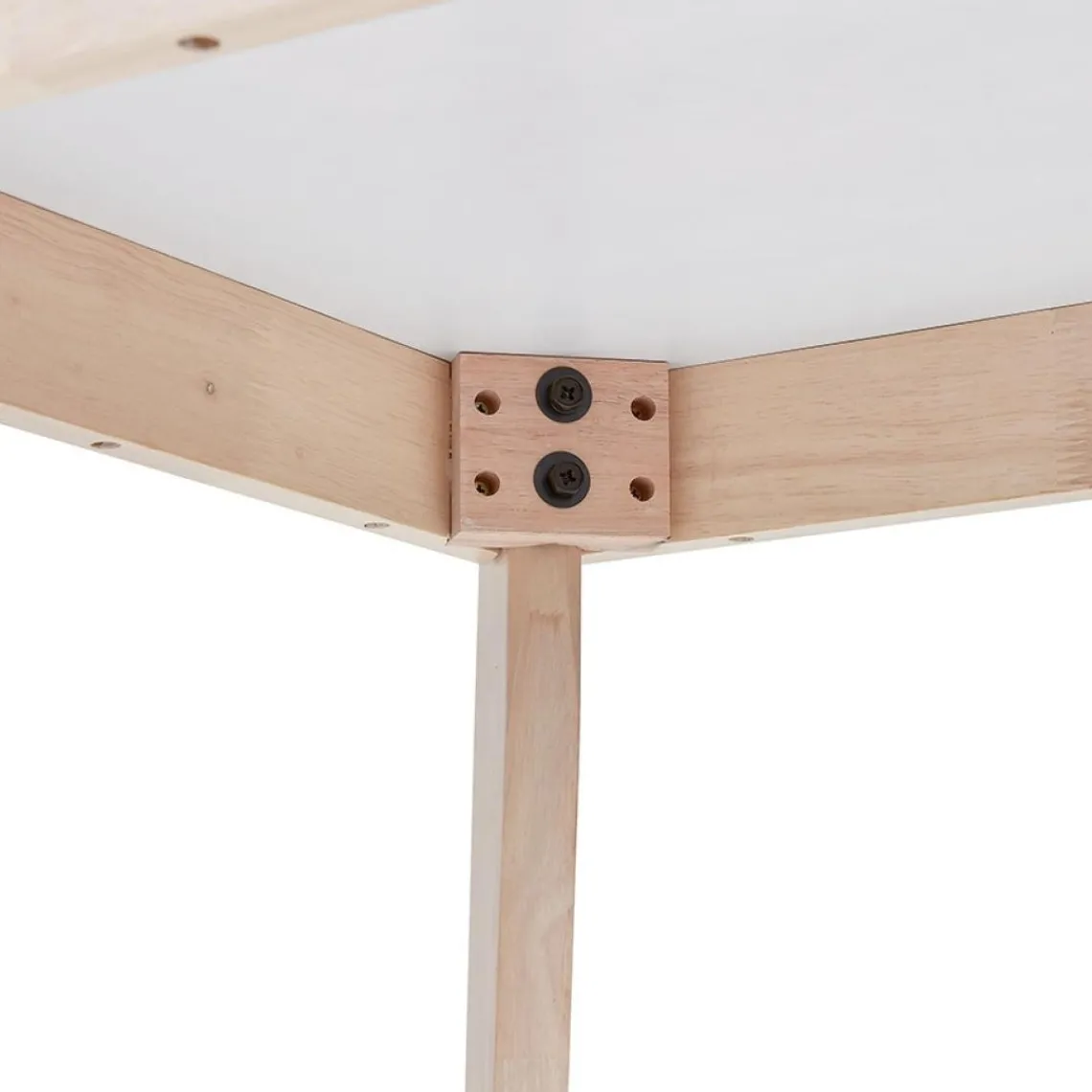 ALTEREGO Table haute 'GALLINA' en bois blanc et finition naturelle Hot