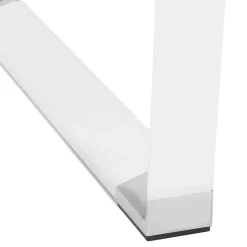 ALTEREGO Table haute ou bureau haut 'XLINE HIGH TABLE' en verre blanc New