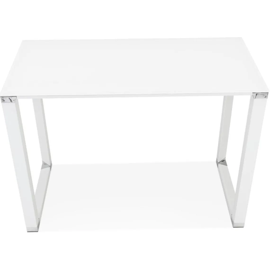 ALTEREGO Table haute ou bureau haut 'XLINE HIGH TABLE' en verre blanc New