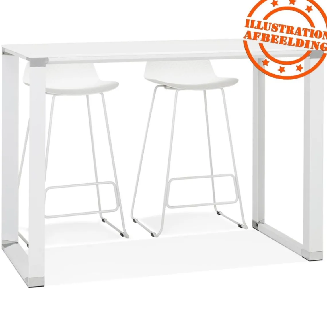 ALTEREGO Table haute ou bureau haut 'XLINE HIGH TABLE' en verre noir Hot