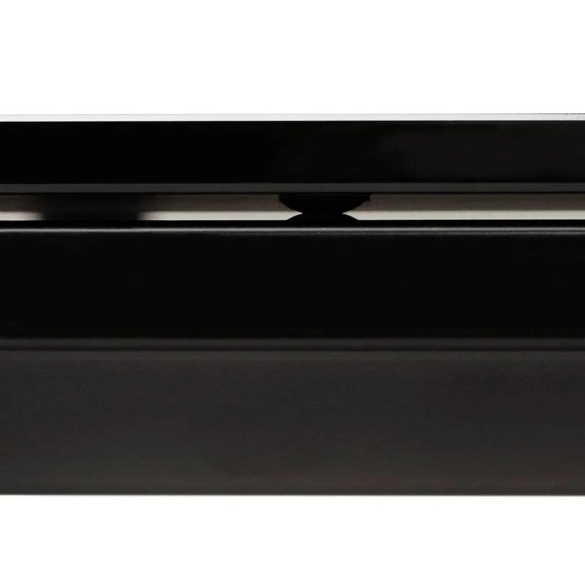 ALTEREGO Table haute ou bureau haut 'XLINE HIGH TABLE' en verre noir Hot