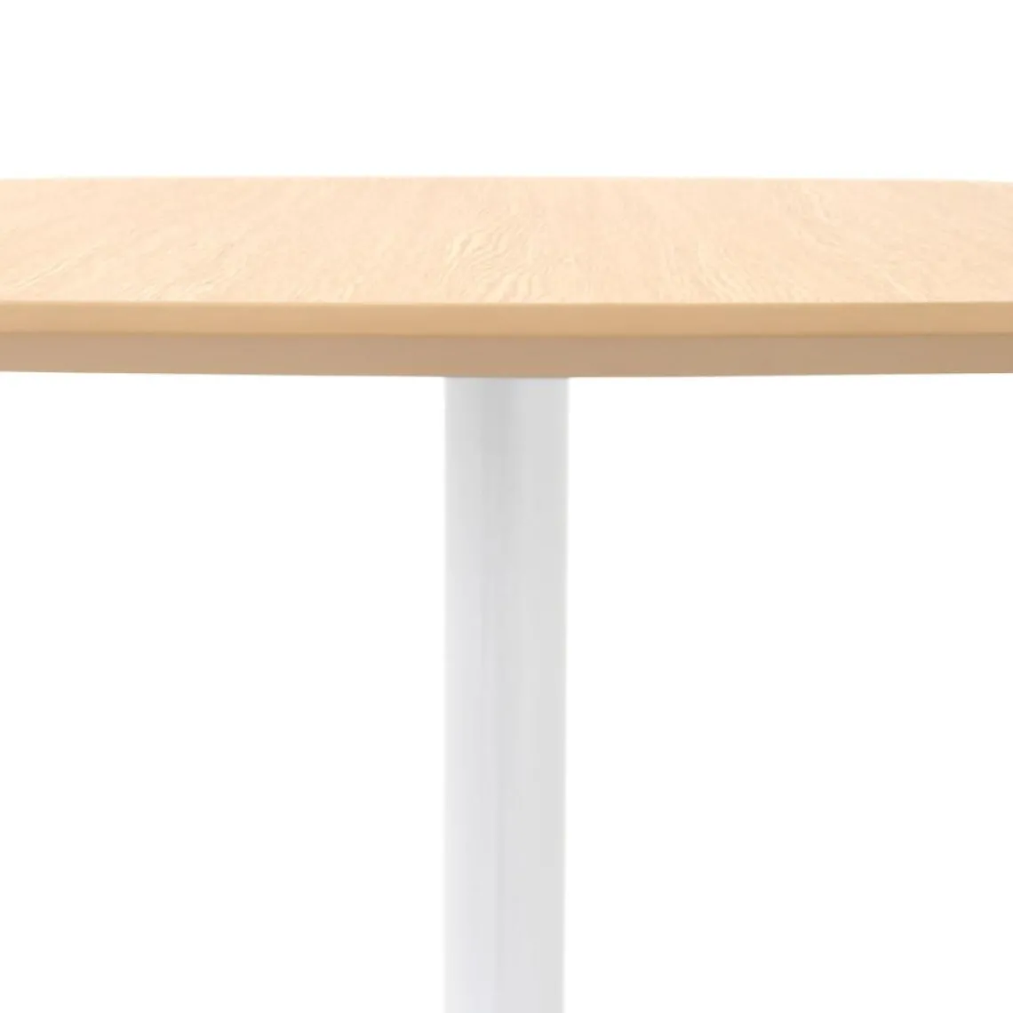 ALTEREGO Table haute 'PATATI' en bois finition naturelle et métal blanc Clearance