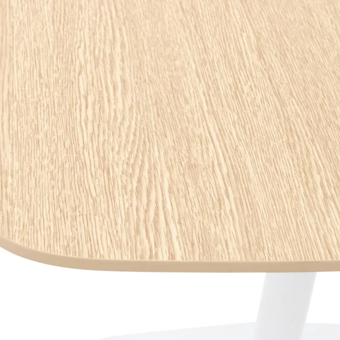 ALTEREGO Table haute 'PATATI' en bois finition naturelle et métal blanc Clearance