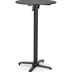 ALTEREGO Table haute pliable 'PAXTON' ronde noire Discount