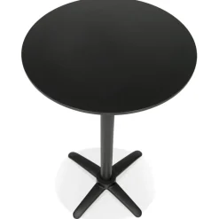 ALTEREGO Table haute pliable 'PAXTON' ronde noire Discount