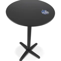 ALTEREGO Table haute pliable 'PENUMBRA' ronde noire Discount