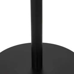 ALTEREGO Table haute ronde 'CORY ROUND' en pierre noire effet marbre et métal noir Outlet