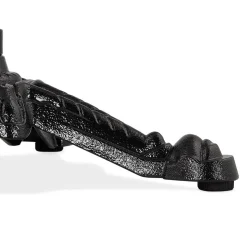 ALTEREGO Table haute ronde 'DOMY ROUND' style rustique en pierre blanche effet marbre