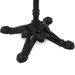 ALTEREGO Table haute ronde 'DOMY ROUND' style rustique en pierre noire effet marbre Sale