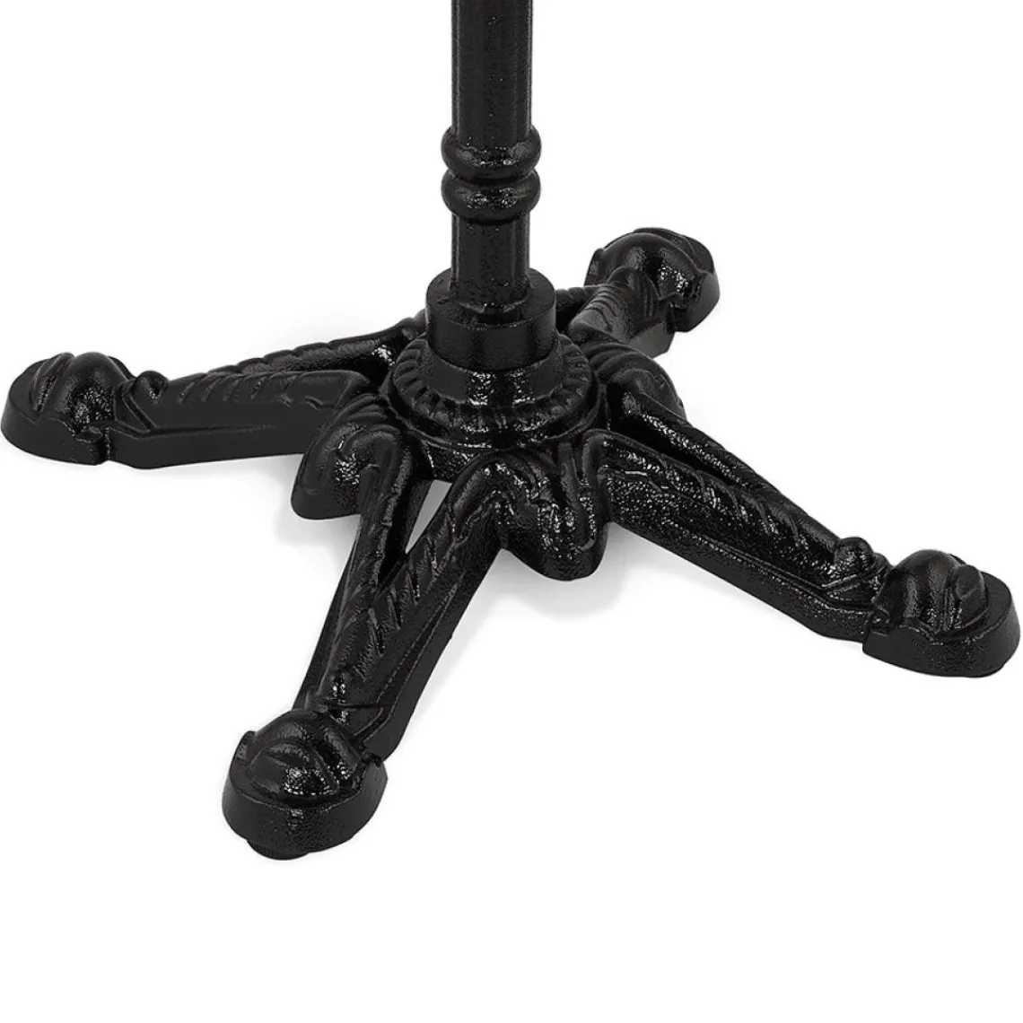 ALTEREGO Table haute ronde 'DOMY ROUND' style rustique en pierre noire effet marbre Sale