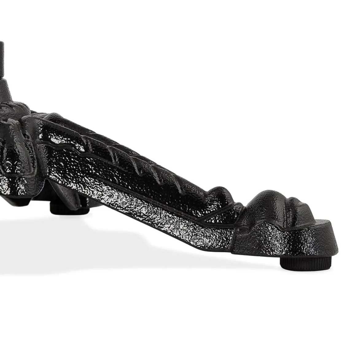 ALTEREGO Table haute ronde 'DOMY ROUND' style rustique en pierre noire effet marbre Sale