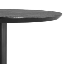 ALTEREGO Table haute ronde 'TAMAGO' en bois et métal noir