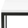 ALTEREGO Table haute style industriel 'ORTOS' avec plateau blanc et structure noire idéale pour les professionnels Outlet