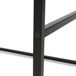 ALTEREGO Table haute style industriel 'ORTOS' avec plateau blanc et structure noire idéale pour les professionnels Outlet