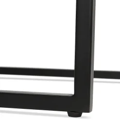 ALTEREGO Table haute style industriel 'ORTOS' avec plateau blanc et structure noire idéale pour les professionnels Outlet