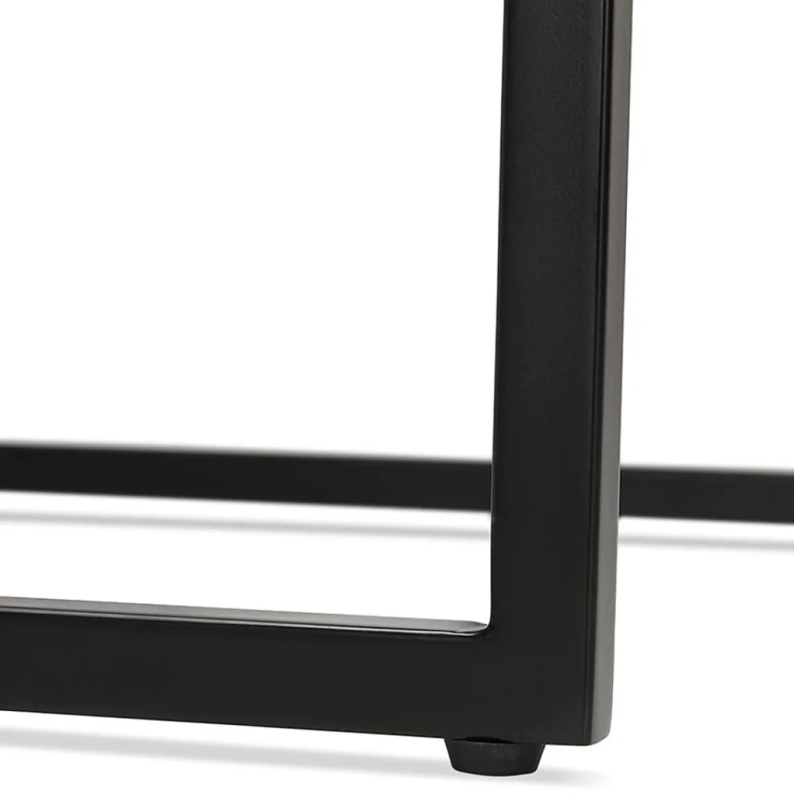 ALTEREGO Table haute style industriel 'ORTOS' avec plateau blanc et structure noire idéale pour les professionnels Outlet