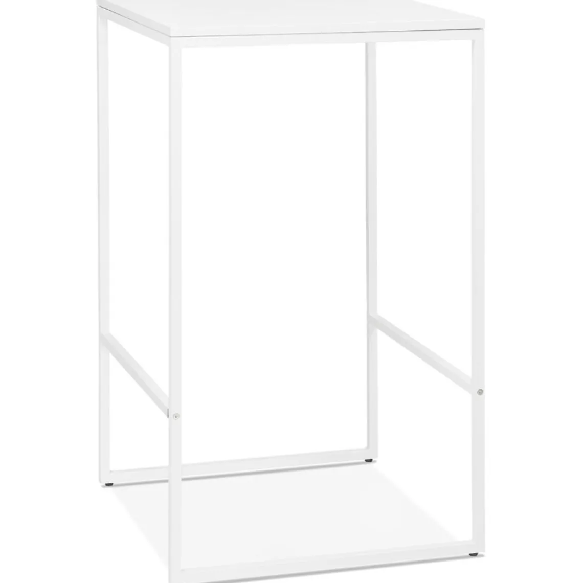 ALTEREGO Table haute style industriel 'ORTOS' blanche idéale pour les professionnels Best