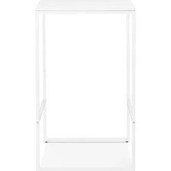 ALTEREGO Table haute style industriel 'ORTOS' blanche idéale pour les professionnels Best