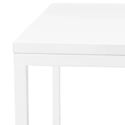 ALTEREGO Table haute style industriel 'ORTOS' blanche idéale pour les professionnels Best