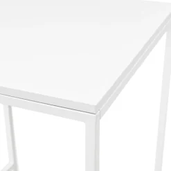 ALTEREGO Table haute style industriel 'ORTOS' blanche idéale pour les professionnels Best