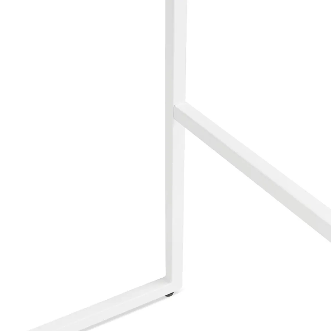 ALTEREGO Table haute style industriel 'ORTOS' blanche idéale pour les professionnels Best