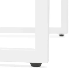 ALTEREGO Table haute style industriel 'ORTOS' blanche idéale pour les professionnels Best