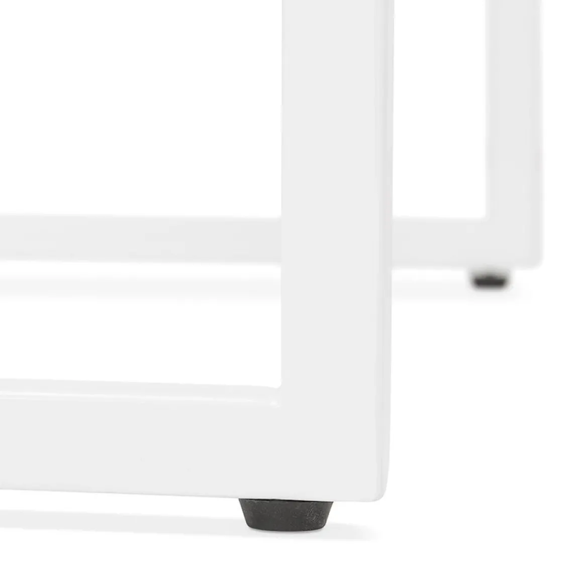 ALTEREGO Table haute style industriel 'ORTOS' blanche idéale pour les professionnels Best