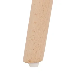 ALTEREGO Table haute,Mange-debout rond 'GALA' en bois blanc et pieds finition naturelle Hot