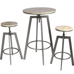 3S. x Home Table Mange Debout 2 Tabourets Réglables ARIA Clearance