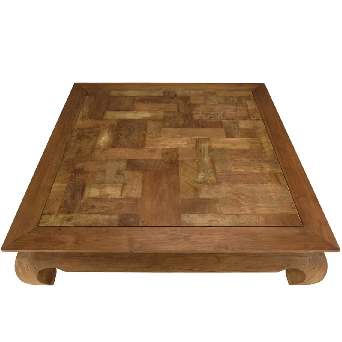 Macabane Table opium en teck recyclé plateau mosaïque SIXTINE