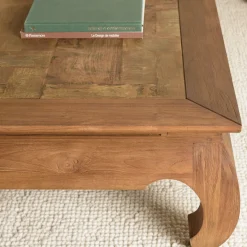 Macabane Table opium en teck recyclé plateau mosaïque SIXTINE