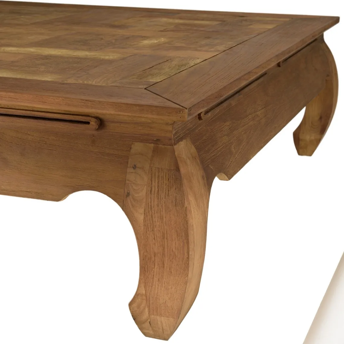 Macabane Table opium en teck recyclé plateau mosaïque SIXTINE