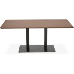 ALTEREGO Table ou bureau design en bois finition Noyer 'ZUMBA' Clearance