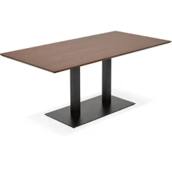 ALTEREGO Table ou bureau design en bois finition Noyer 'ZUMBA' Clearance