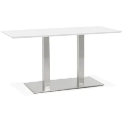 ALTEREGO Table ou bureau design 'MAMBO' blanc