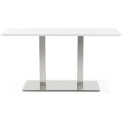 ALTEREGO Table ou bureau design 'MAMBO' blanc