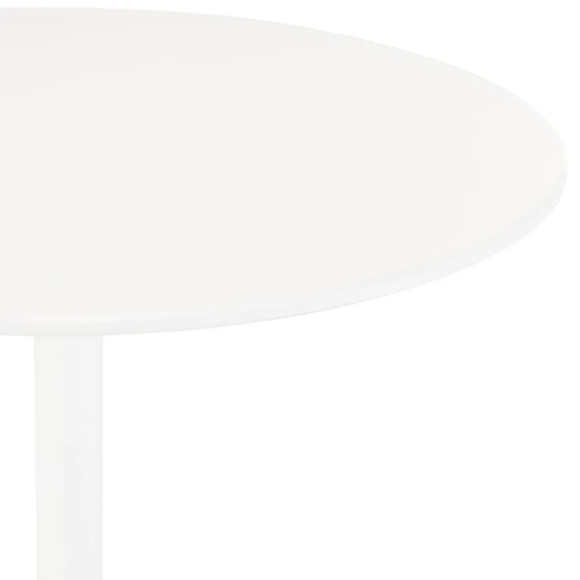 ALTEREGO Table ronde design 'CHIVA' en bois et métal blanc Outlet