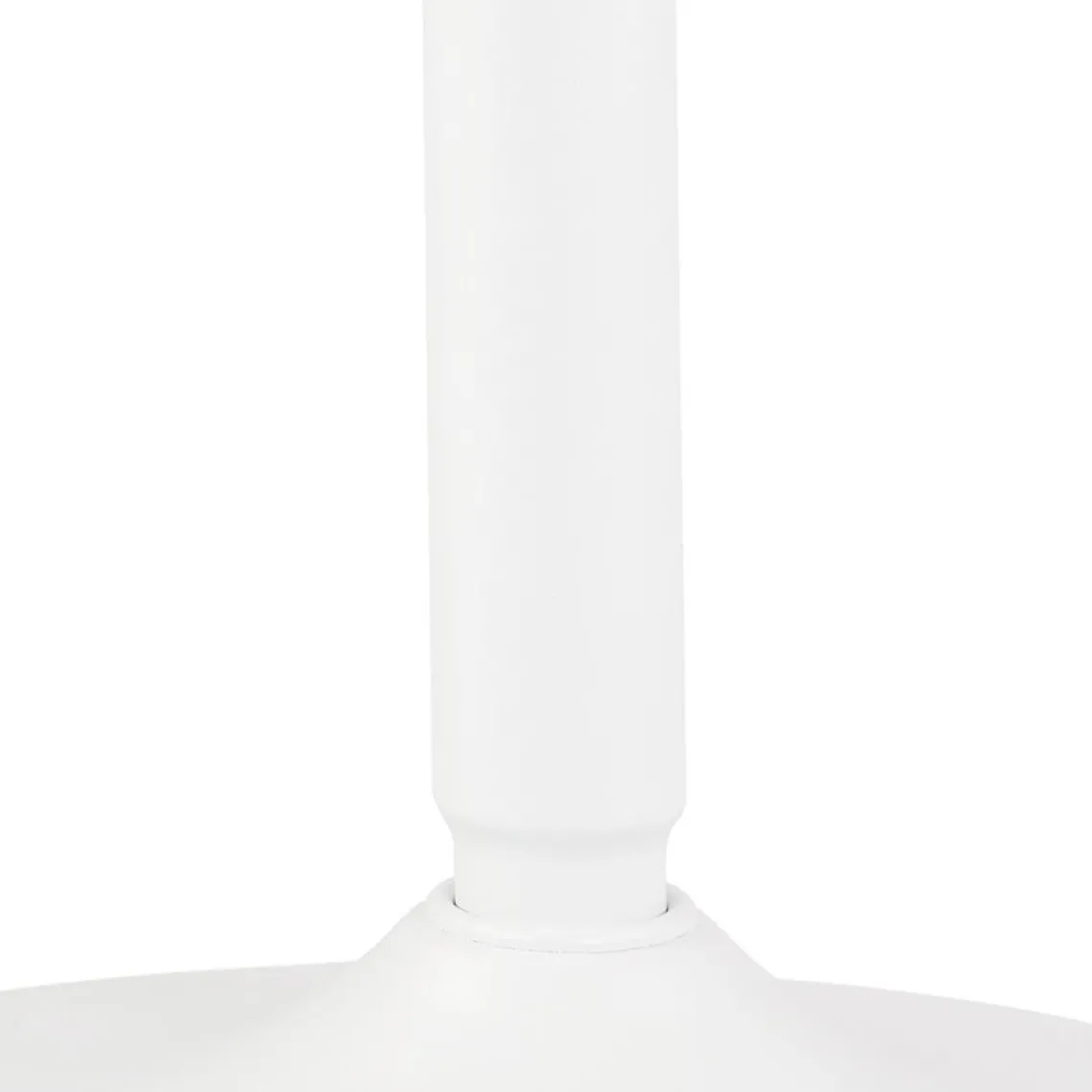 ALTEREGO Table ronde design 'HUSH' en bois finition naturelle et métal blanc Clearance