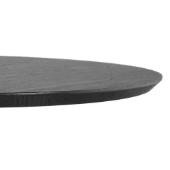 ALTEREGO Table ronde design 'HUSH' en bois et métal noir Sale