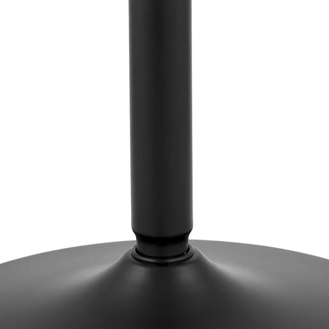 ALTEREGO Table ronde design 'HUSH' en bois et métal noir Sale