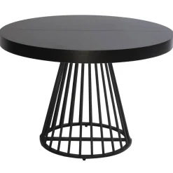 3S. x Home Table ronde extensible Grivery Noir pieds Noir