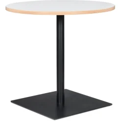 ALTEREGO Table ronde 'FUSION ROUND' blanche et structure noire Clearance