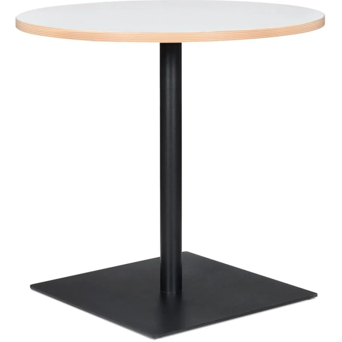 ALTEREGO Table ronde 'FUSION ROUND' blanche et structure noire Clearance