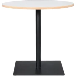 ALTEREGO Table ronde 'FUSION ROUND' blanche et structure noire Clearance